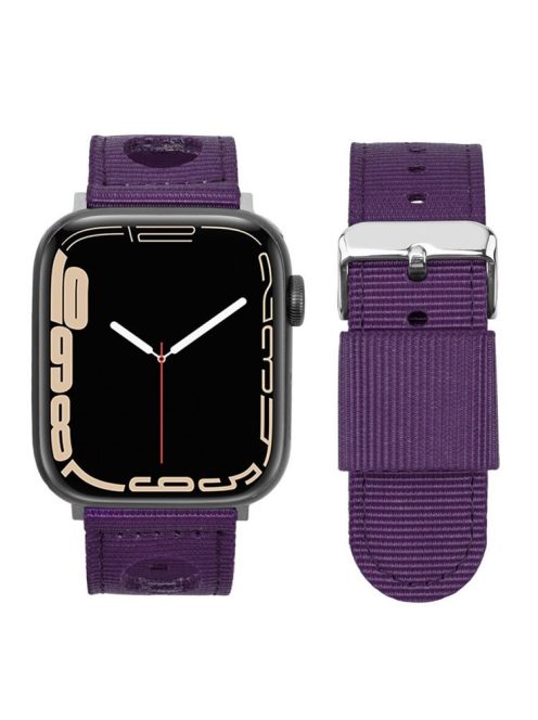 For Apple Watch 10 46mm / Ultra 2 / Ultra 49mm / 9 8 7 45mm / SE (2023) SE (2022) SE 6 5 4 44mm / 3 2 1 42mm Waterproof Nylon Watch Band - Purple