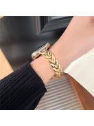 For Apple Watch 10 46mm / Ultra 2 / Ultra 49mm / 9 8 7 45mm / SE (2023) SE (2022) SE 6 5 4 44mm / 3 2 1 42mm Wheat Spike Zinc Alloy Wristband - Gold