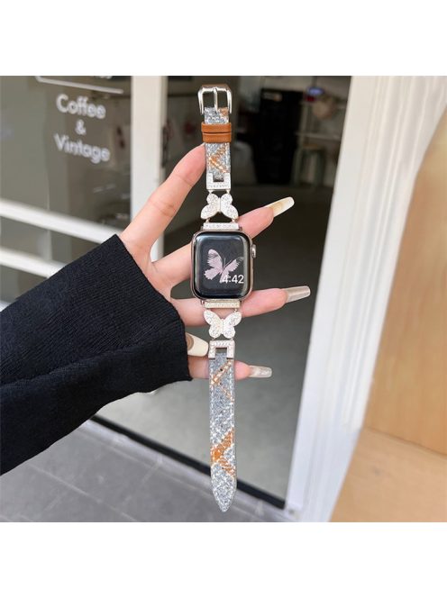 For Apple Watch 10 46mm / Ultra 2 / Ultra 49mm / 9 8 7 45mm / SE (2023) SE (2022) SE 6 5 4 44mm / 3 2 1 42mm Woolen Fabric Watchband - Grey / Starlight