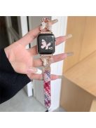 For Apple Watch 10 46mm / Ultra 2 / Ultra 49mm / 9 8 7 45mm / SE (2023) SE (2022) SE 6 5 4 44mm / 3 2 1 42mm Woolen Fabric Watchband - Pink / Rose Gold