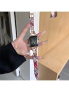 For Apple Watch 10 46mm / Ultra 2 / Ultra 49mm / 9 8 7 45mm / SE (2023) SE (2022) SE 6 5 4 44mm / 3 2 1 42mm Woolen Fabric Watchband - Pink / Rose Gold