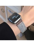 For Apple Watch 10 46mm / Ultra 2 / Ultra 49mm / 9 8 7 45mm / SE (2023) SE (2022) SE 6 5 4 44mm / 3 2 1 42mm Woolen Fabric+PU Watch Band - Grey