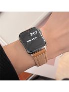 For Apple Watch 10 46mm / Ultra 2 / Ultra 49mm / 9 8 7 45mm / SE (2023) SE (2022) SE 6 5 4 44mm / 3 2 1 42mm Woolen Fabric+PU Watch Band - Light Brown