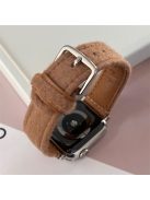 For Apple Watch 10 46mm / Ultra 2 / Ultra 49mm / 9 8 7 45mm / SE (2023) SE (2022) SE 6 5 4 44mm / 3 2 1 42mm Woolen Fabric+PU Watch Band - Light Brown