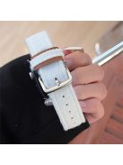 For Apple Watch 10 46mm / Ultra 2 / Ultra 49mm / 9 8 7 45mm / SE (2023) SE (2022) SE 6 5 4 44mm / 3 2 1 42mm Woolen Fabric+PU Watch Band - White