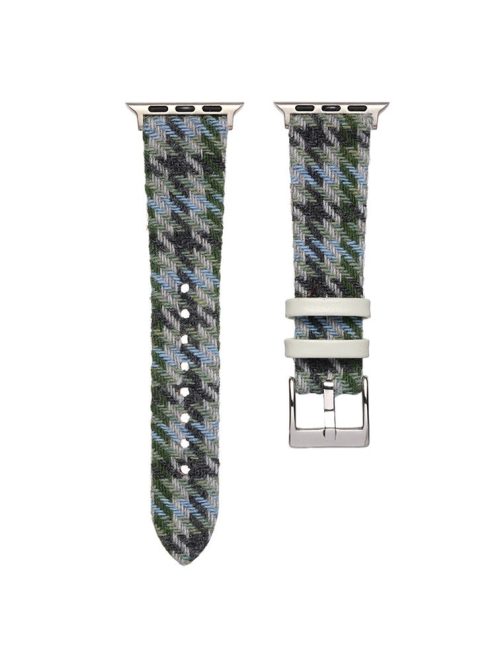 For Apple Watch 10 46mm / Ultra 2 / Ultra 49mm / 9 8 7 45mm / SE (2023) SE (2022) SE 6 5 4 44mm / 3 2 1 42mm Woolen Watch Strap -  Eucalyptus