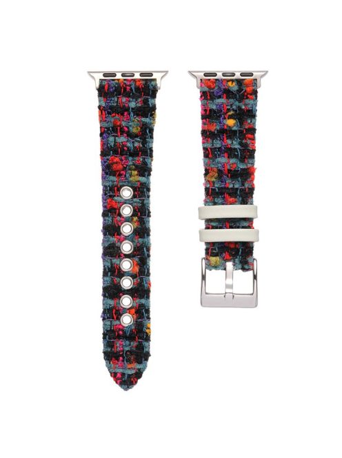 For Apple Watch 10 46mm / Ultra 2 / Ultra 49mm / 9 8 7 45mm / SE (2023) SE (2022) SE 6 5 4 44mm / 3 2 1 42mm Woolen Watch Strap - Black Forest