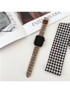 For Apple Watch 10 46mm / Ultra 2 / Ultra 49mm / 9 8 7 45mm / SE (2023) SE (2022) SE 6 5 4 44mm / 3 2 1 42mm Woolen Winter Watch Straps - Coffee