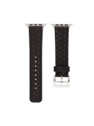 For Apple Watch 10 46mm / Ultra 2 / Ultra 49mm / 9 8 7 45mm / SE (2023) SE (2022) SE 6 5 4 44mm / 3 2 1 42mm Woven Texture Watch Strap - Black