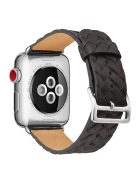 For Apple Watch 10 46mm / Ultra 2 / Ultra 49mm / 9 8 7 45mm / SE (2023) SE (2022) SE 6 5 4 44mm / 3 2 1 42mm Woven Texture Watch Strap - Black