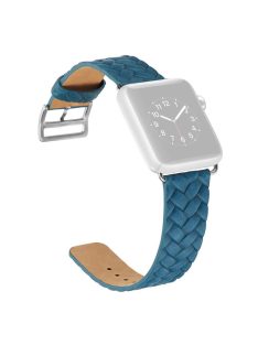   For Apple Watch 10 46mm / Ultra 2 / Ultra 49mm / 9 8 7 45mm / SE (2023) SE (2022) SE 6 5 4 44mm / 3 2 1 42mm Woven Texture Watch Strap - Blue