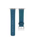 For Apple Watch 10 46mm / Ultra 2 / Ultra 49mm / 9 8 7 45mm / SE (2023) SE (2022) SE 6 5 4 44mm / 3 2 1 42mm Woven Texture Watch Strap - Blue