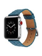 For Apple Watch 10 46mm / Ultra 2 / Ultra 49mm / 9 8 7 45mm / SE (2023) SE (2022) SE 6 5 4 44mm / 3 2 1 42mm Woven Texture Watch Strap - Blue