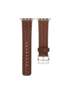 For Apple Watch 10 46mm / Ultra 2 / Ultra 49mm / 9 8 7 45mm / SE (2023) SE (2022) SE 6 5 4 44mm / 3 2 1 42mm Woven Texture Watch Strap - Brown