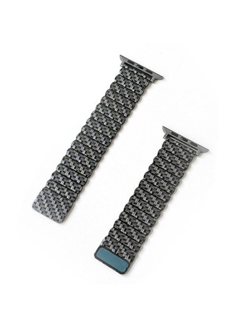 For Apple Watch 10 46mm / Ultra 2 / Ultra 49mm / 9 8 7 45mm / SE (2023) SE (2022) SE 6 5 4 44mm / 3 2 1 42mm Wrist Strap Magnetic Watch Band - Carbon Fiber 1