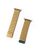 For Apple Watch 10 46mm / Ultra 2 / Ultra 49mm / 9 8 7 45mm / SE (2023) SE (2022) SE 6 5 4 44mm / 3 2 1 42mm Wrist Strap Magnetic Watch Band - Gold