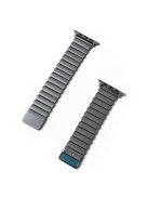 For Apple Watch 10 46mm / Ultra 2 / Ultra 49mm / 9 8 7 45mm / SE (2023) SE (2022) SE 6 5 4 44mm / 3 2 1 42mm Wrist Strap Magnetic Watch Band - Grey