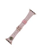 For Apple Watch 10 46mm / Ultra 2 / Ultra 49mm / 9 8 7 45mm / SE (2023) SE (2022) SE 6 5 4 44mm / 3 2 1 42mm Wrist Strap with Camellia Decor - Pink