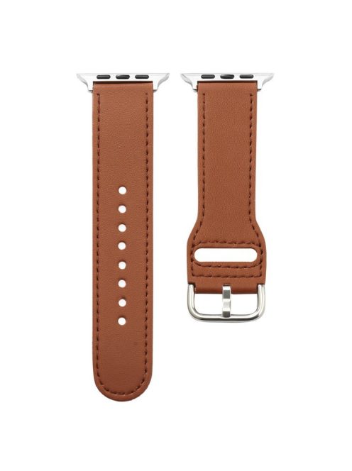 For Apple Watch 10 46mm / Ultra 2 / Ultra 49mm / 9 8 7 45mm / SE (2023) SE (2022) SE 6 5 4 44mm / 3 2 1 42mm Wristwatch Strap Replacement - Brown