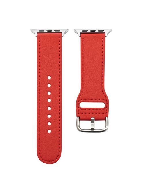 For Apple Watch 10 46mm / Ultra 2 / Ultra 49mm / 9 8 7 45mm / SE (2023) SE (2022) SE 6 5 4 44mm / 3 2 1 42mm Wristwatch Strap Replacement - Red