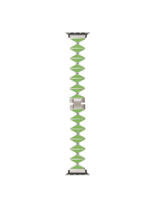 For Apple Watch 10 46mm / Ultra 2 / Ultra 49mm / 9 8 7 45mm / SE (2023) SE (2022) SE 6 5 4 44mm / 3 2 1 42mm Zinc Alloy Watch Band - Green / Starlight Buckle