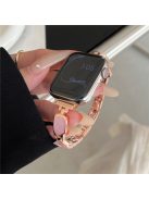 For Apple Watch 10 46mm / Ultra 2 / Ultra 49mm / 9 8 7 45mm / SE (2023) SE (2022) SE 6 5 4 44mm / 3 2 1 42mm Zinc Alloy Watch Band - Light Pink / Rose Gold