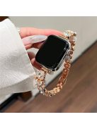 For Apple Watch 10 46mm / Ultra 2 / Ultra 49mm / 9 8 7 45mm / SE (2023) SE (2022) SE 6 5 4 44mm / 3 2 1 42mm Zinc Alloy Watch Band - Rose Gold