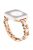 For Apple Watch 10 46mm / Ultra 2 / Ultra 49mm / 9 8 7 45mm / SE (2023) SE (2022) SE 6 5 4 44mm / 3 2 1 42mm Zinc Alloy+Leather Watch Strap - Rose Gold+White