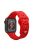 For Apple Watch 9 / 8 / 7 41mm / 6 / 5 / 4 / SE / SE (2022) / SE (2023) 40mm / 3 / 2 / 1 38mm Silicone Watch Band Watch Strap Hollow Letters Quick Release Watchband - Red