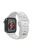 For Apple Watch 9 / 8 / 7 41mm / 6 / 5 / 4 / SE / SE (2022) / SE (2023) 40mm / 3 / 2 / 1 38mm Silicone Watch Band Watch Strap Hollow Letters Quick Release Watchband - White