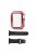 For Apple Watch SE (2022) 40mm / SE 40mm / 6 / 5 / 4 40mm Silicone Watch Band + Electroplating PC Watch Case with Tempered Glass Screen Protector Anti-Scratch Case Cover - Red  /  Silver