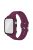 For Apple Watch SE / SE (2022) / Series 6 / 5 / 4 44mm Soft Silicone Replacement Strap with Rubberized PC Frame + Tempered Glass Screen Protector - Dark Red