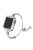 For Apple Watch SE / SE(2022) / Series 4 / 5 / 6 40mm Metal Rhinestone Decor Bracelet Adjustable Watch Band + Hollow Out PC Anti-scratch Watch Case - Silver