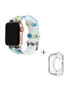 For Apple Watch Series 1  /  2  /  3 42mm Pattern Printing Watch Band Adjustable Silicone Strap with Transparent TPU Case - Style F