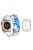 For Apple Watch Series 1  /  2  /  3 42mm Pattern Printing Watch Band Adjustable Silicone Strap with Transparent TPU Case - Style G