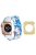 For Apple Watch Series 1 / 2 / 3 38mm Silicone Strap Pattern Printing Watch Band with Yellow TPU Case - Style G