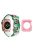 For Apple Watch Series 1 / 2 / 3 38mm Silicone Watch Band Pattern Printing Replacement Strap with Pink TPU Case - Style E