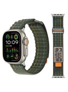 For Apple Watch Series 10 42mm  /  9 8 7 41mm  /  SE (2023) SE (2022) SE 6 5 4 40mm  /  3 2 1 38mm Nylon Loop Watch Strap - Green