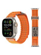 For Apple Watch Series 10 42mm  /  9 8 7 41mm  /  SE (2023) SE (2022) SE 6 5 4 40mm  /  3 2 1 38mm Nylon Loop Watch Strap - Orange