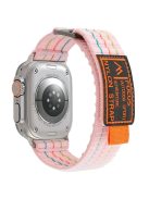 For Apple Watch Series 10 42mm  /  9 8 7 41mm  /  SE (2023) SE (2022) SE 6 5 4 40mm  /  3 2 1 38mm Nylon Loop Watch Strap - Pink