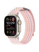 For Apple Watch Series 10 42mm  /  9 8 7 41mm  /  SE (2023) SE (2022) SE 6 5 4 40mm  /  3 2 1 38mm Nylon Loop Watch Strap - Pink