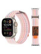 For Apple Watch Series 10 42mm  /  9 8 7 41mm  /  SE (2023) SE (2022) SE 6 5 4 40mm  /  3 2 1 38mm Nylon Loop Watch Strap - Pink