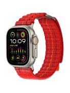 For Apple Watch Series 10 42mm  /  9 8 7 41mm  /  SE (2023) SE (2022) SE 6 5 4 40mm  /  3 2 1 38mm Nylon Loop Watch Strap - Red