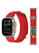 For Apple Watch Series 10 42mm  /  9 8 7 41mm  /  SE (2023) SE (2022) SE 6 5 4 40mm  /  3 2 1 38mm Nylon Loop Watch Strap - Red