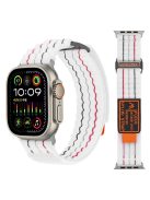 For Apple Watch Series 10 42mm  /  9 8 7 41mm  /  SE (2023) SE (2022) SE 6 5 4 40mm  /  3 2 1 38mm Nylon Loop Watch Strap - White