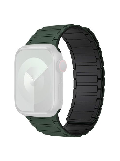 For Apple Watch Series 10 42mm / 9  8 7 41mm /  6 5 4 SE (2023) SE(2022) SE 40mm /  3 2 1 38mm Watchband Magnetic Strap - Blackish Green+Black