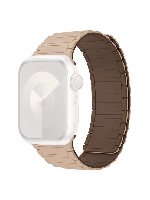 For Apple Watch Series 10 42mm / 9  8 7 41mm /  6 5 4 SE (2023) SE(2022) SE 40mm /  3 2 1 38mm Watchband Magnetic Strap - Milk Tea+Chocolate