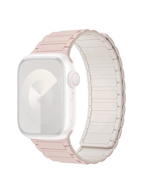 For Apple Watch Series 10 42mm / 9  8 7 41mm /  6 5 4 SE (2023) SE(2022) SE 40mm /  3 2 1 38mm Watchband Magnetic Strap - Pink+Starlight