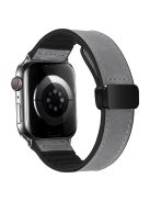 For Apple Watch Series 10 42mm / 9 8 7 41mm  /  6 5 4 SE (2022) SE (2023) SE 40mm  /  Series 3 2 1 38mm Magnetic Genuine Cow Leather Strap - Grey