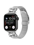 For Apple Watch Series 10 42mm / 9 8 7 41mm  /  Series 6 5 4 SE SE (2022) SE (2023) 40mm  /  Series 3 2 1 38mm Stainless Steel Watch Strap - Silver